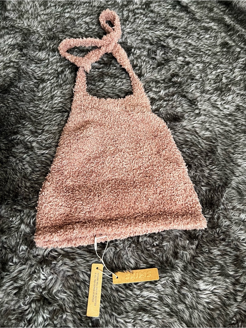 SKIMS Plush Halter Bandeau Top - Rose Taupe
